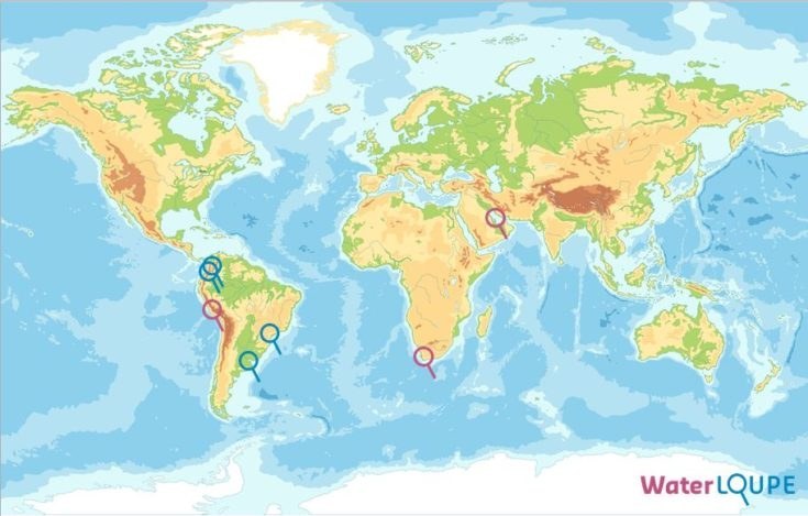 Wereldkaart Water LOUPE