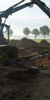 Aanleg van de bioreactor met houtsnippers kl