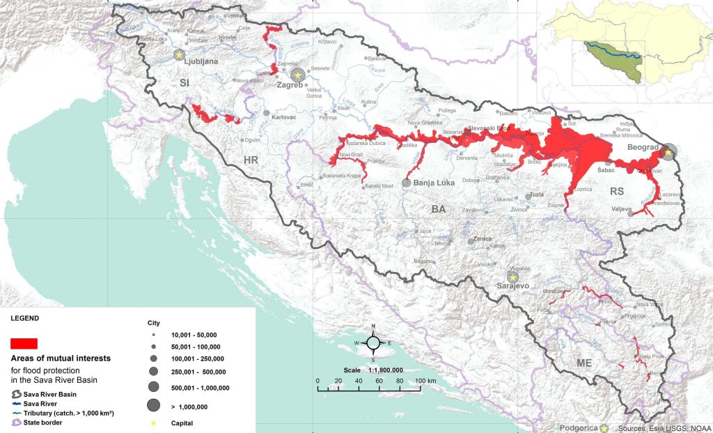 Map Sava River Basin