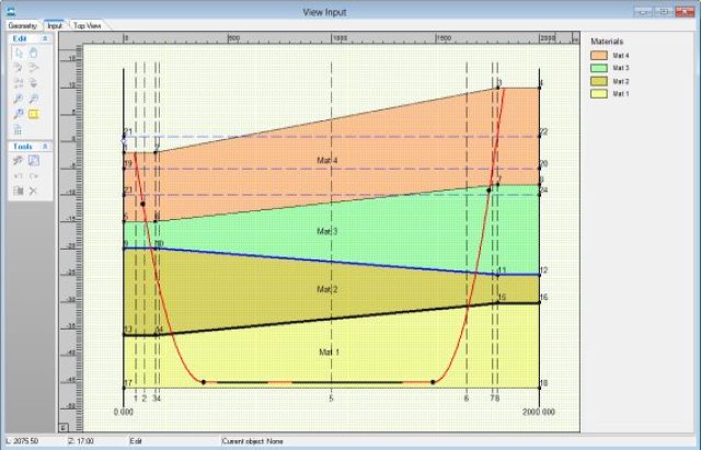 2D-cross-section D-geo pipeline