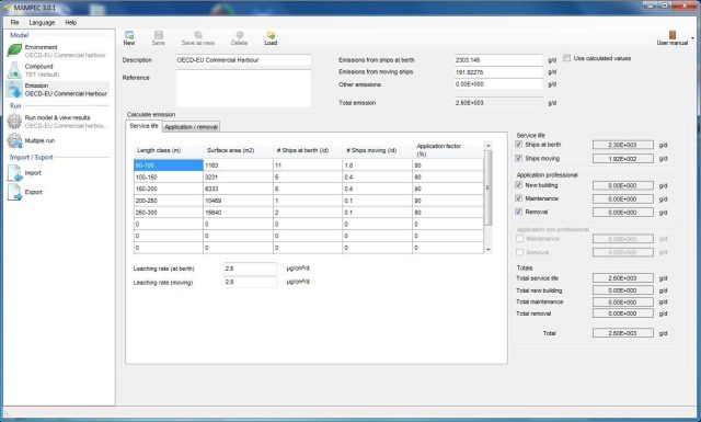 input 03 emission scenario settings