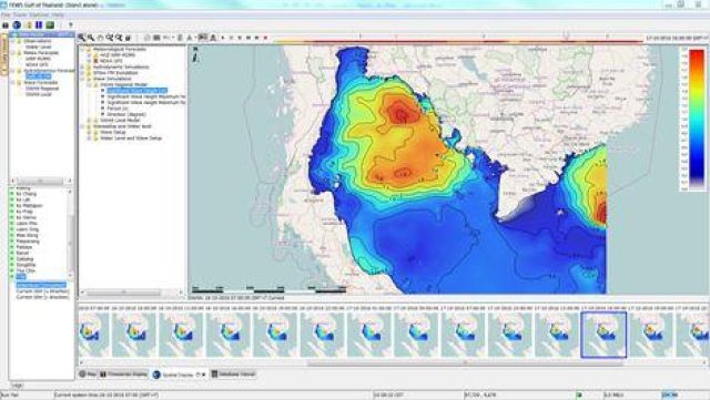 Significant wave height of regional SWAN model displayed in FEWS-GoT