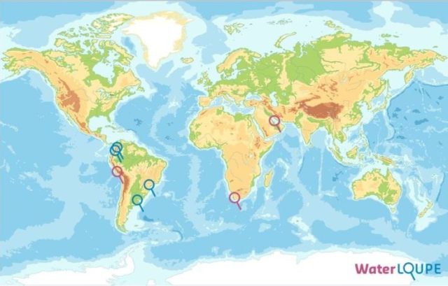 World map waterLOUPE