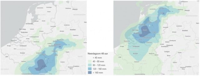 aanbevelingenhoogwater - regengebied verplaatst