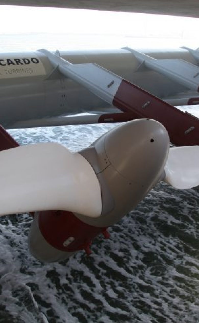 Tidal turbines storm barrier